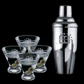 Connoisseur 5 Piece Martini Set w/ Shaker & 4 Brisbane Glasses